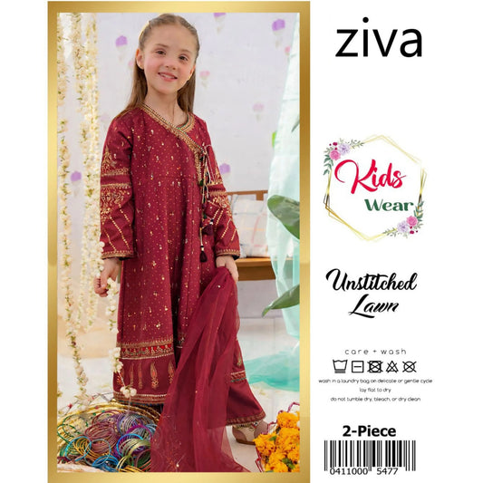 Kids Luxury Lawn 2Pc