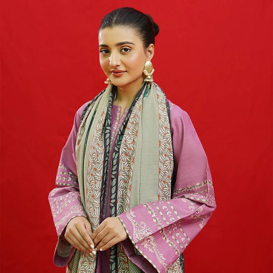 Luxury Dhanak Embroidered 3PC