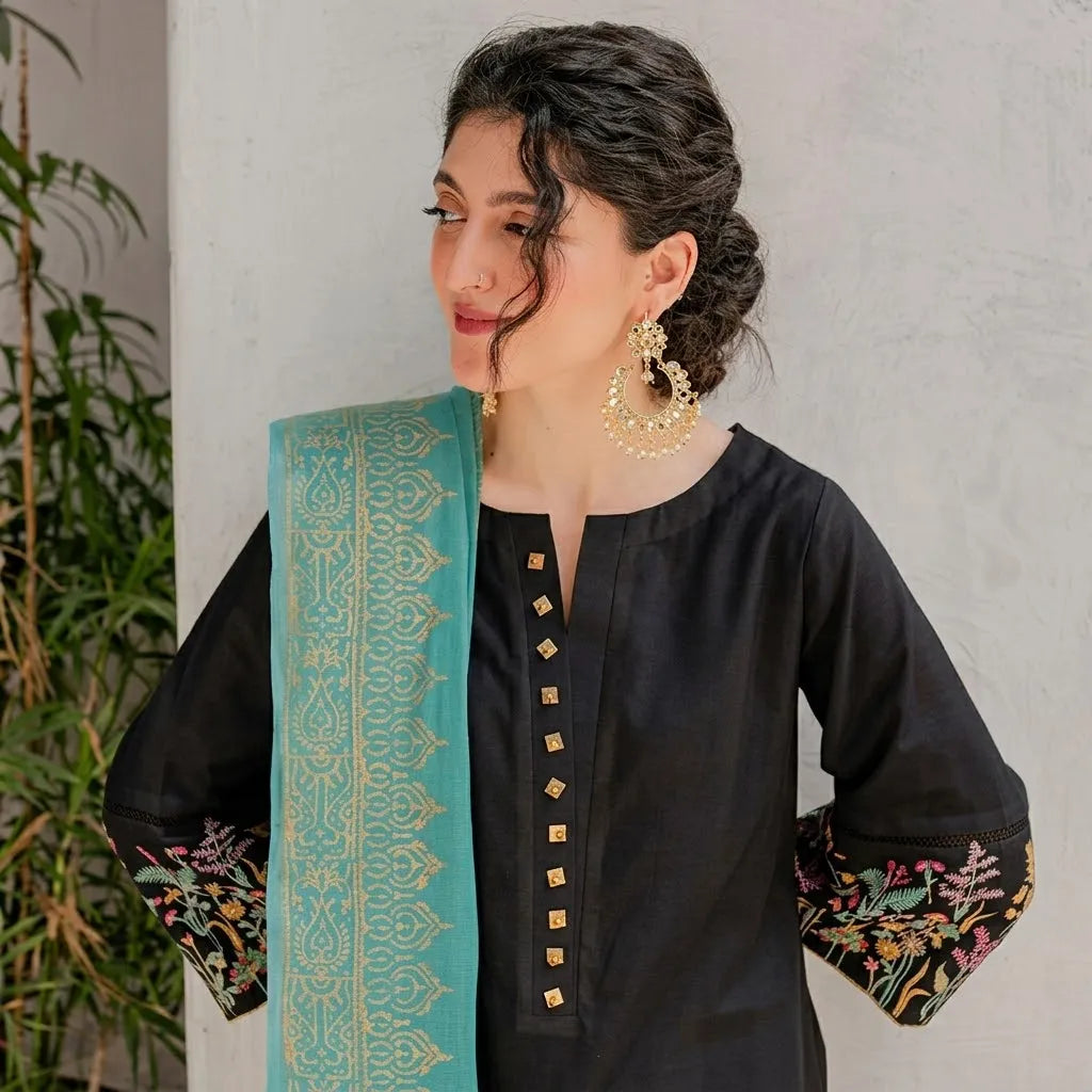 Luxury Dhanak Embroidered 3PC
