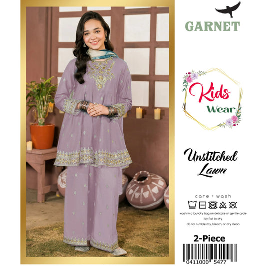 Kids Luxury Lawn 2Pc