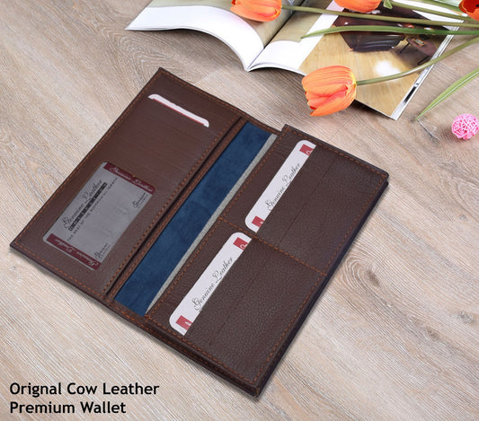 Long Original Cow Leather Wallet