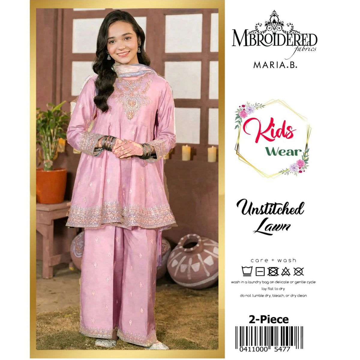 Kids Luxury Lawn 2Pc