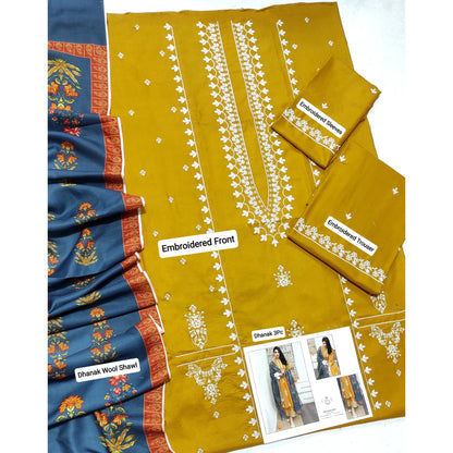 Luxury Dhanak Embroidered 3PC