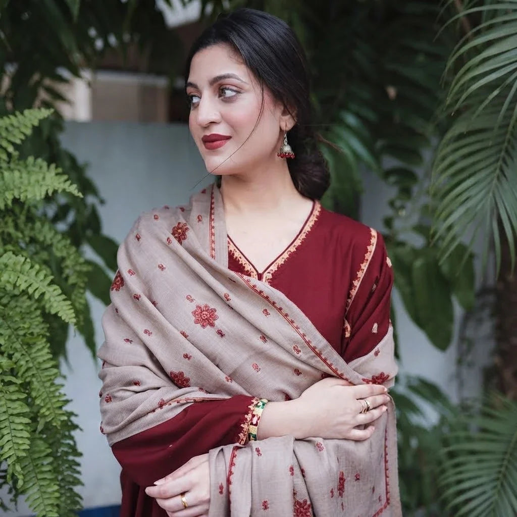 Luxury Dhanak Embroidered 3PC