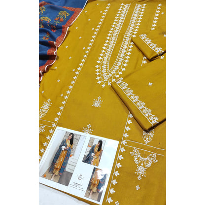 Luxury Dhanak Embroidered 3PC