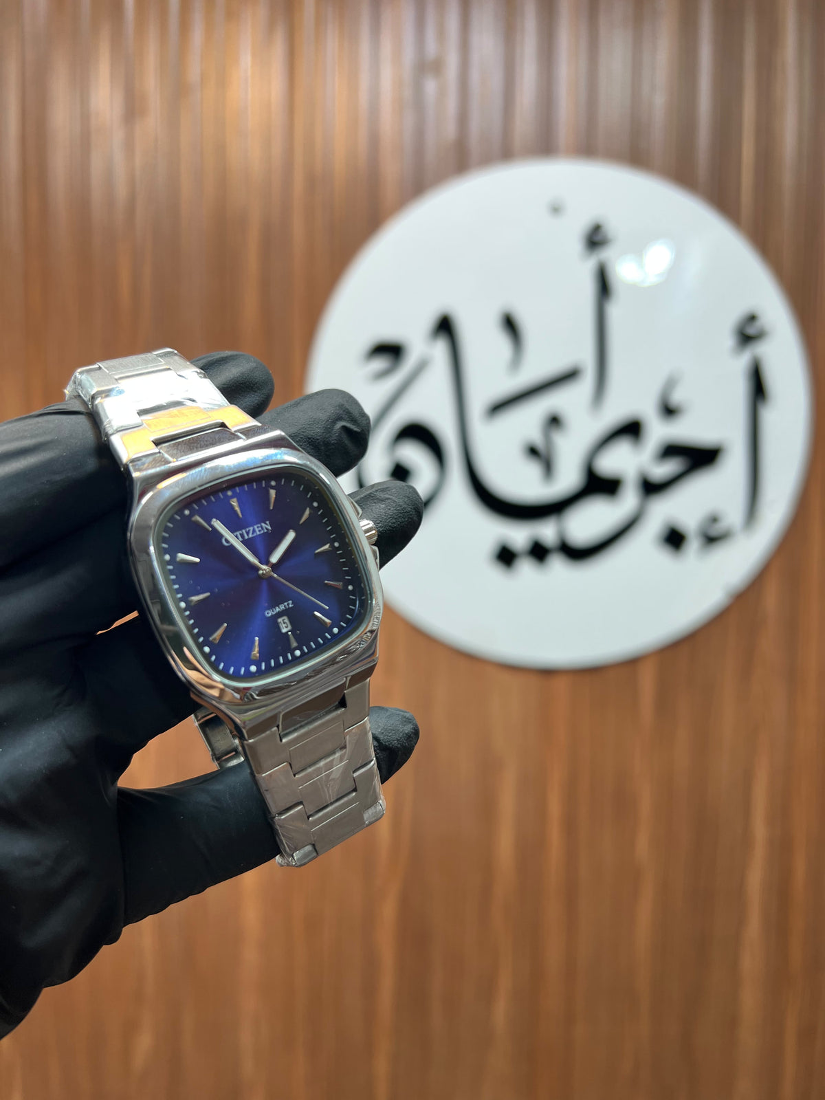 Citizen Cushion Shape Blue Wrist Watch