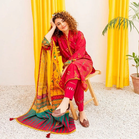Luxury Dhanak Embroidered 3PC