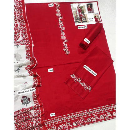 Luxury Dhanak Embroidered 3PC