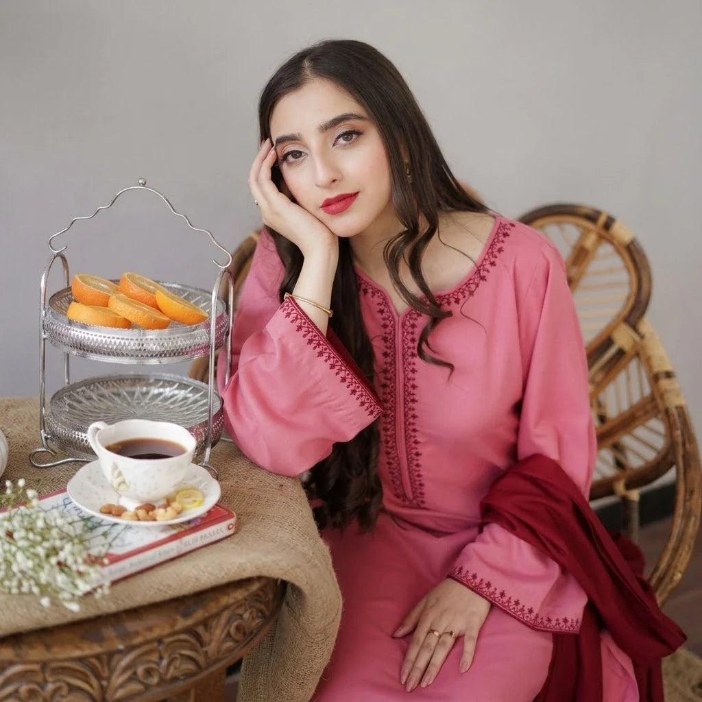 Luxury Dhanak Embroidered 3PC