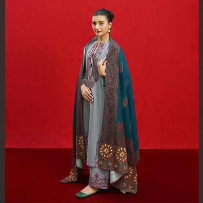 Luxury Dhanak Embroidered 3PC