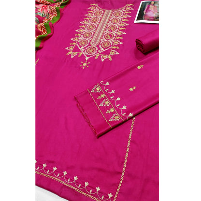 Luxury Dhanak Embroidered 3PC
