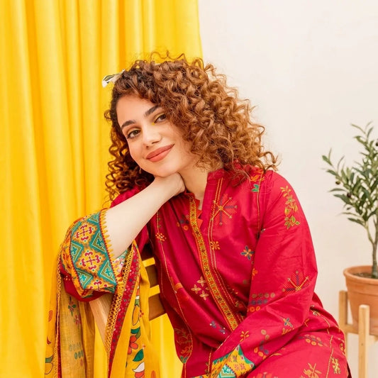 Luxury Dhanak Embroidered 3PC