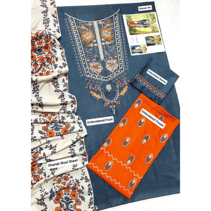 Luxury Dhanak Embroidered 3PC