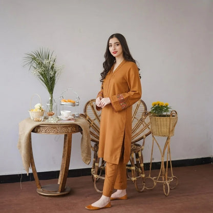 Luxury Dhanak Embroidered 3PC