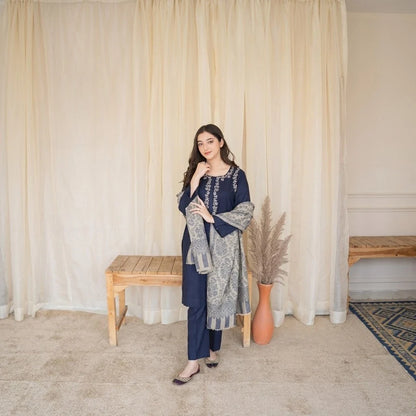 Luxury Dhanak Embroidered 3PC