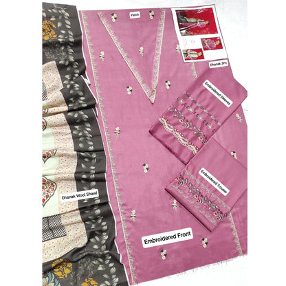 Luxury Dhanak Embroidered 3PC