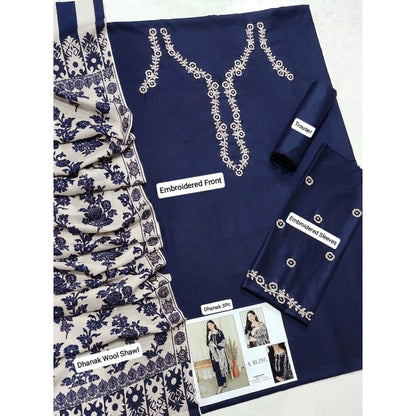 Luxury Dhanak Embroidered 3PC