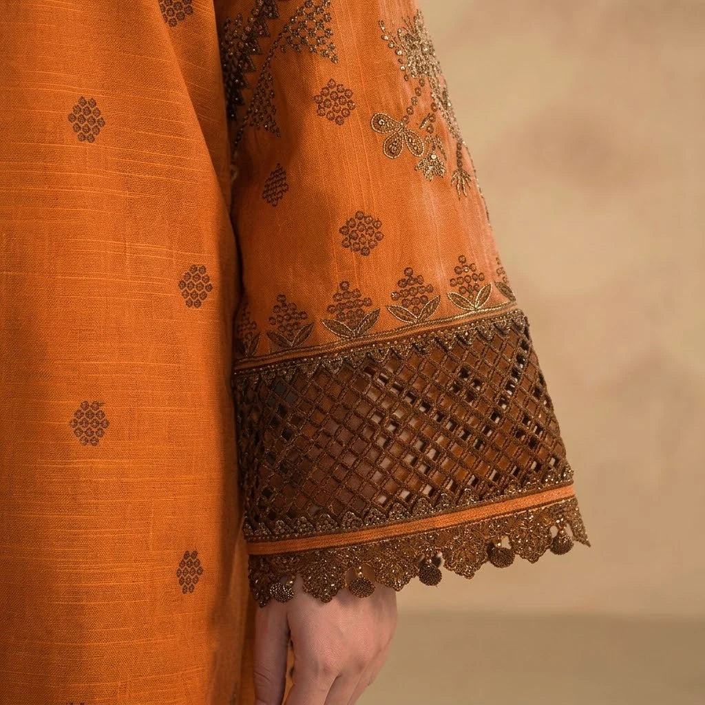 Luxury Dhanak Embroidered 3PC