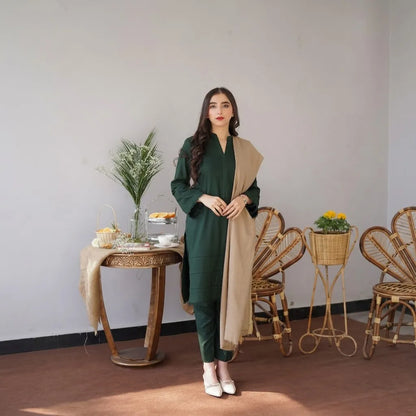 Luxury Dhanak Embroidered 3PC