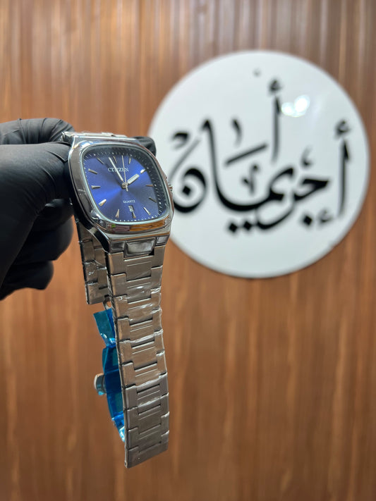 Citizen Cushion Shape Blue Wrist Watch