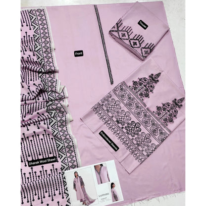 Luxury Dhanak Embroidered 3PC