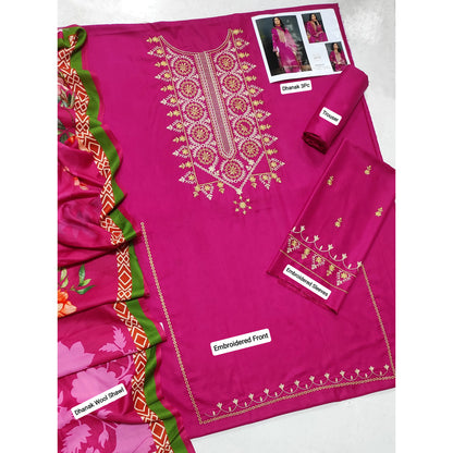 Luxury Dhanak Embroidered 3PC