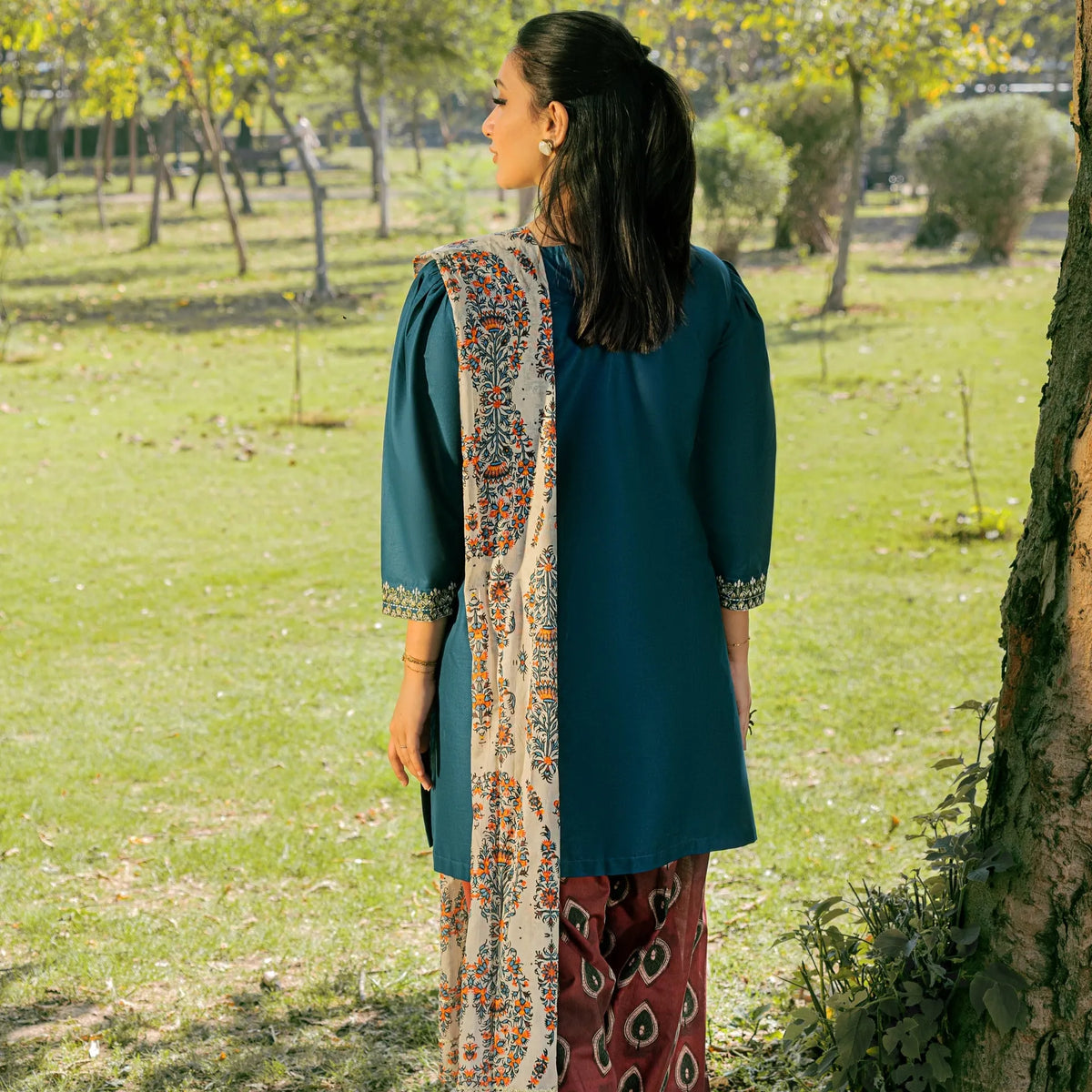 Luxury Dhanak Embroidered 3PC