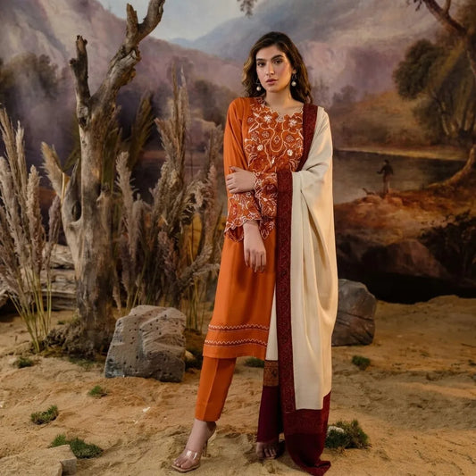 Luxury Dhanak Embroidered 3PC