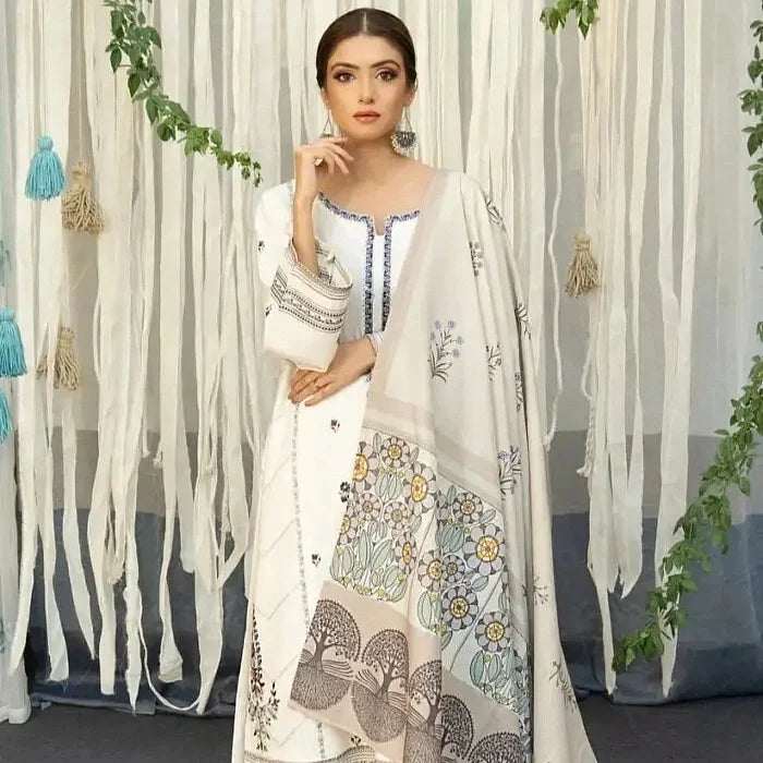 Luxury Dhanak Embroidered 3PC