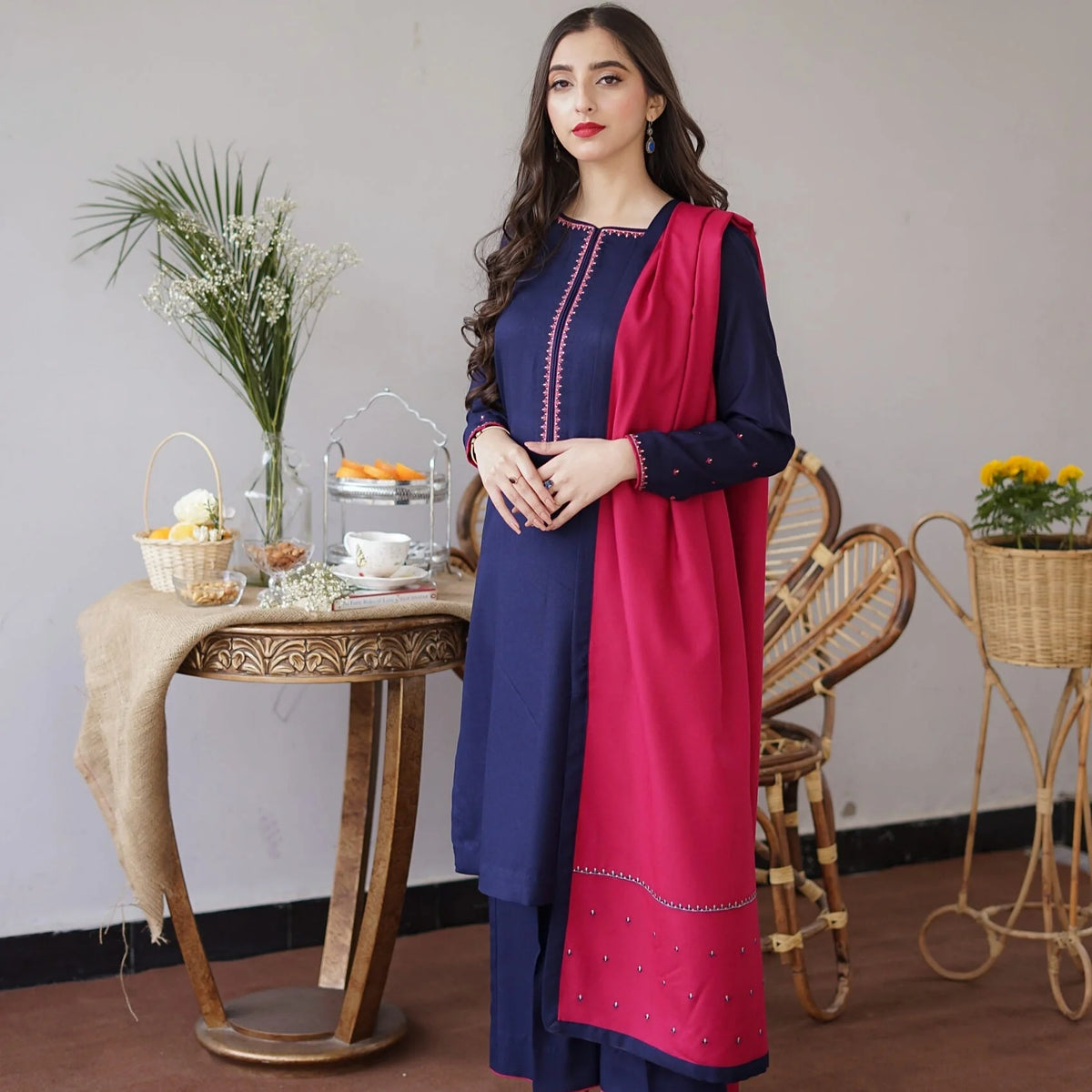Luxury Dhanak Embroidered 3PC