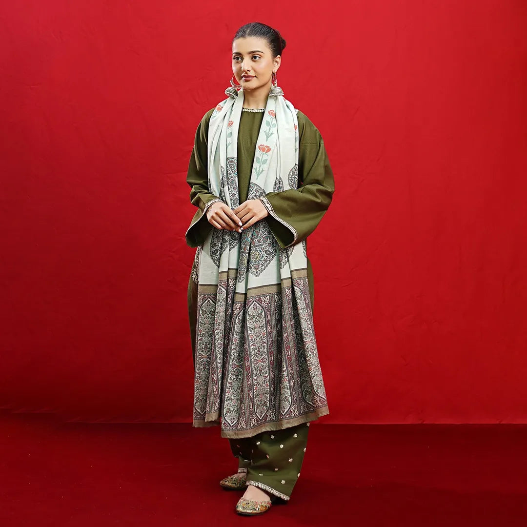 Luxury Dhanak Embroidered 3PC