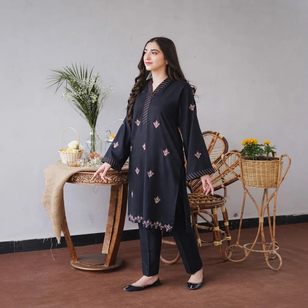 Luxury Dhanak Embroidered 3PC
