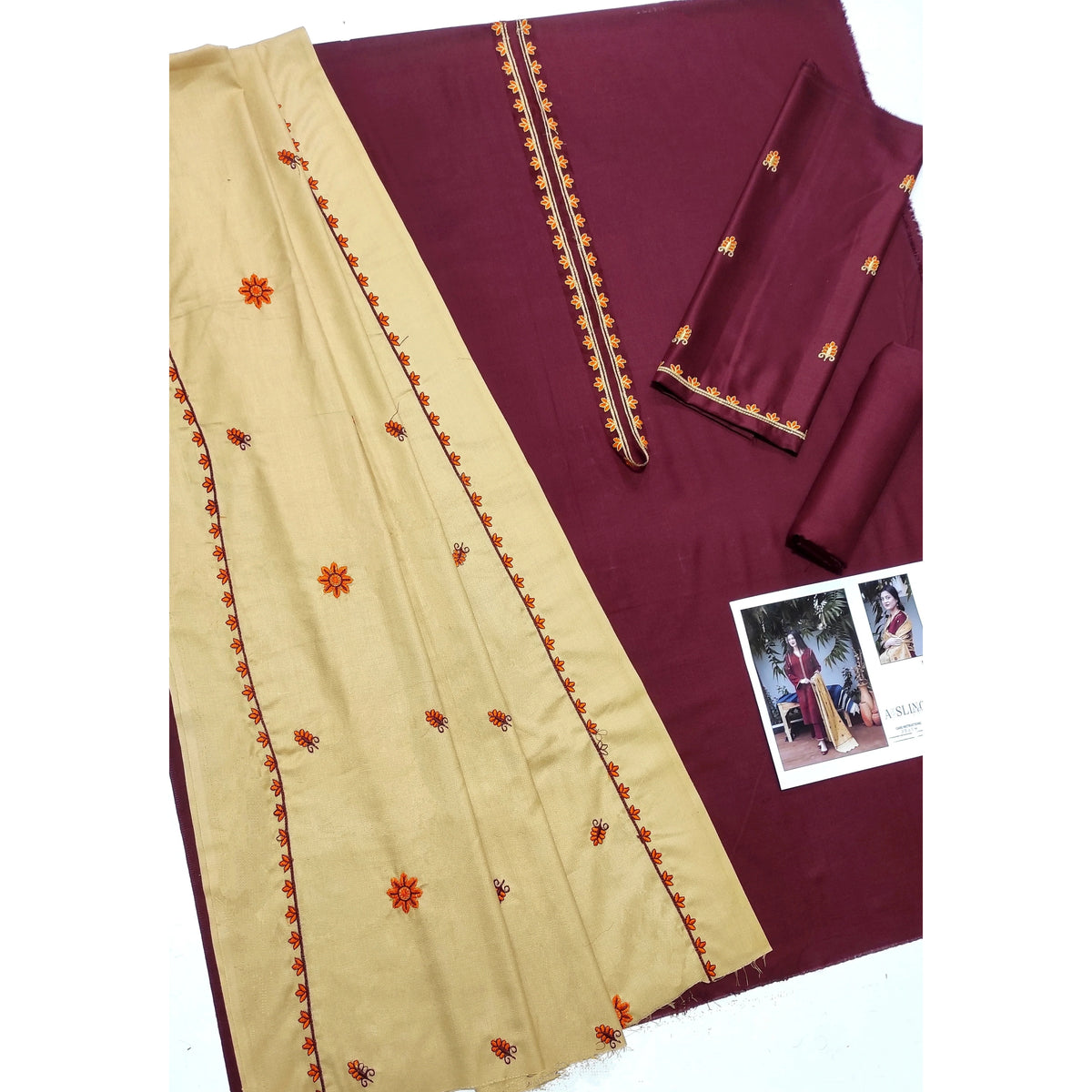 Luxury Dhanak Embroidered 3PC