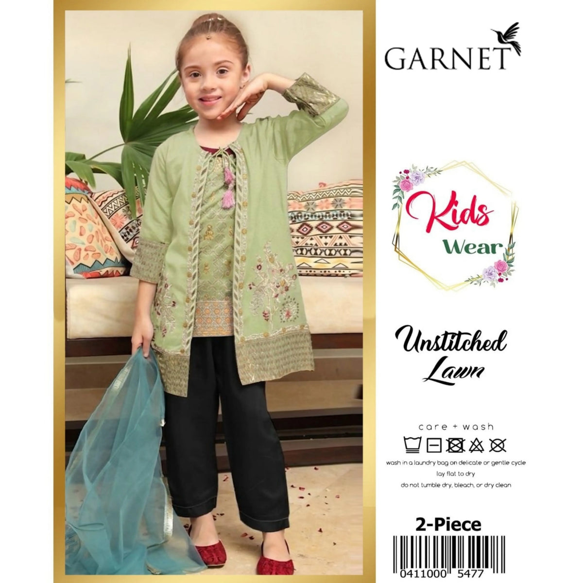 Kids Luxury Lawn 2Pc