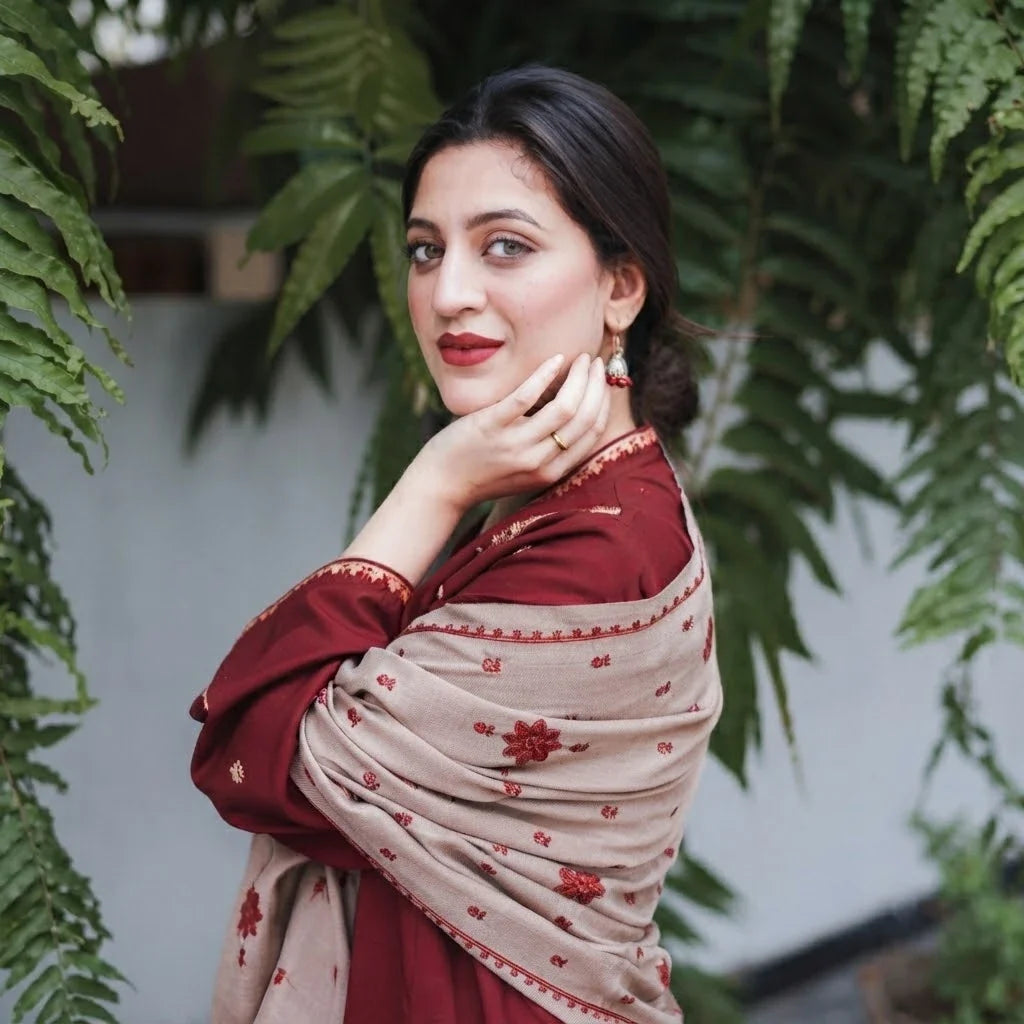 Luxury Dhanak Embroidered 3PC