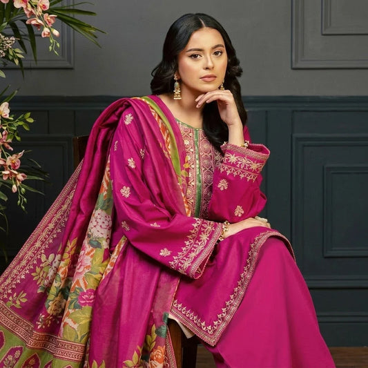 Luxury Dhanak Embroidered 3PC