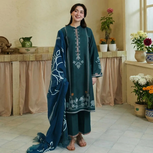 Luxury Dhanak Embroidered 3PC