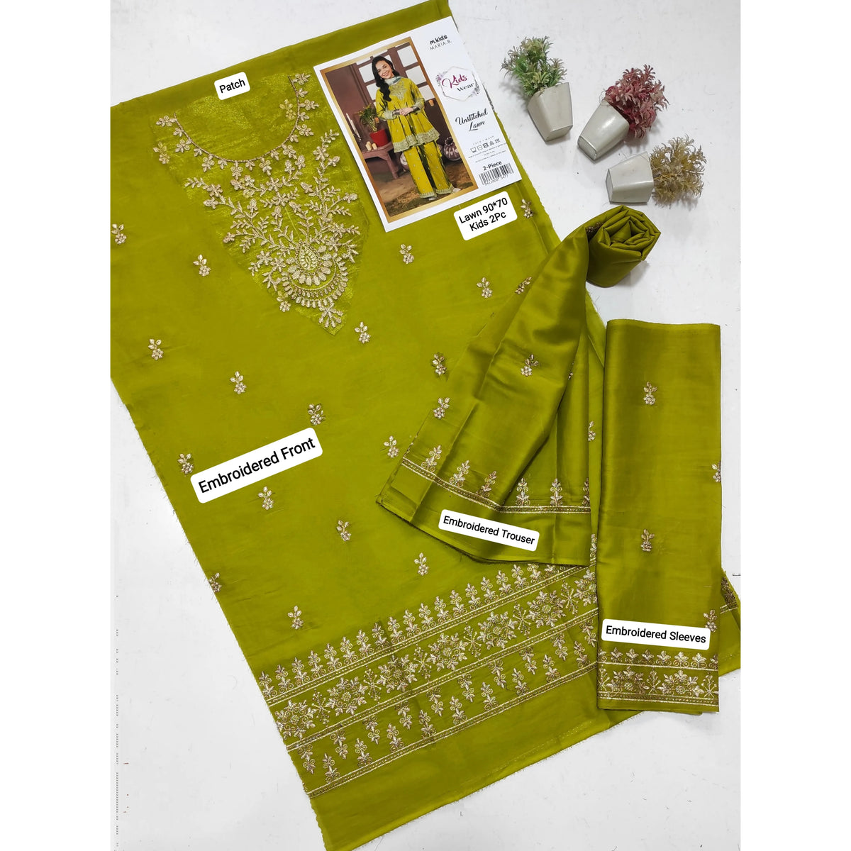 Kids Luxury Lawn 2Pc