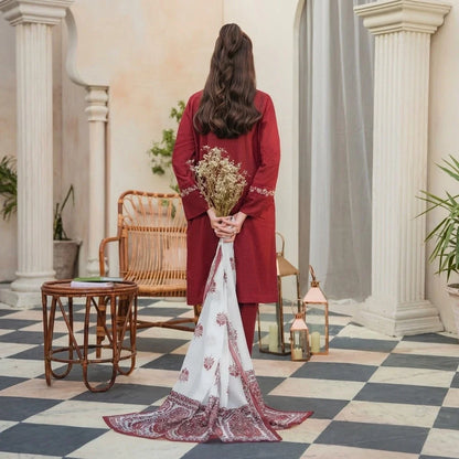 Luxury Dhanak Embroidered 3PC