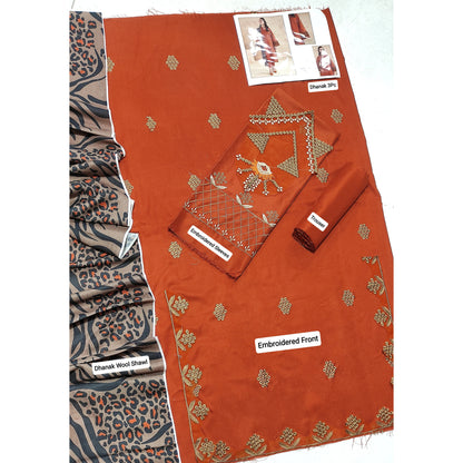 Luxury Dhanak Embroidered 3PC