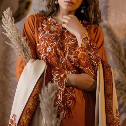 Luxury Dhanak Embroidered 3PC