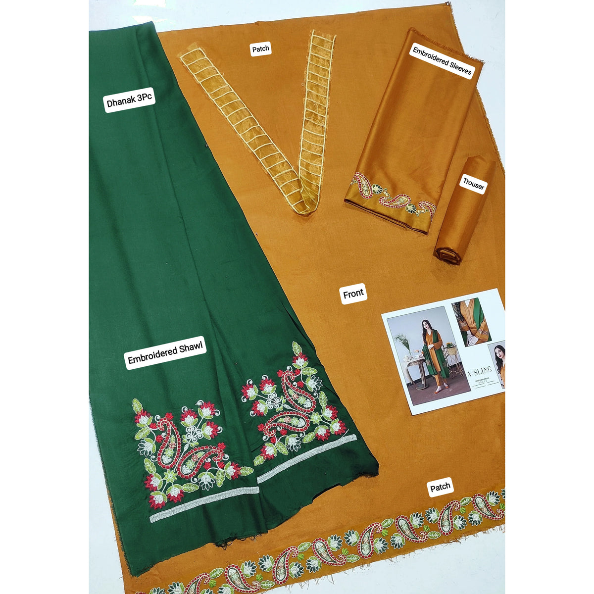 Luxury Dhanak Embroidered 3PC