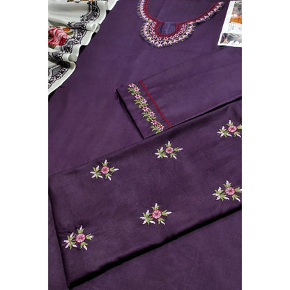 Luxury Dhanak Embroidered 3PC