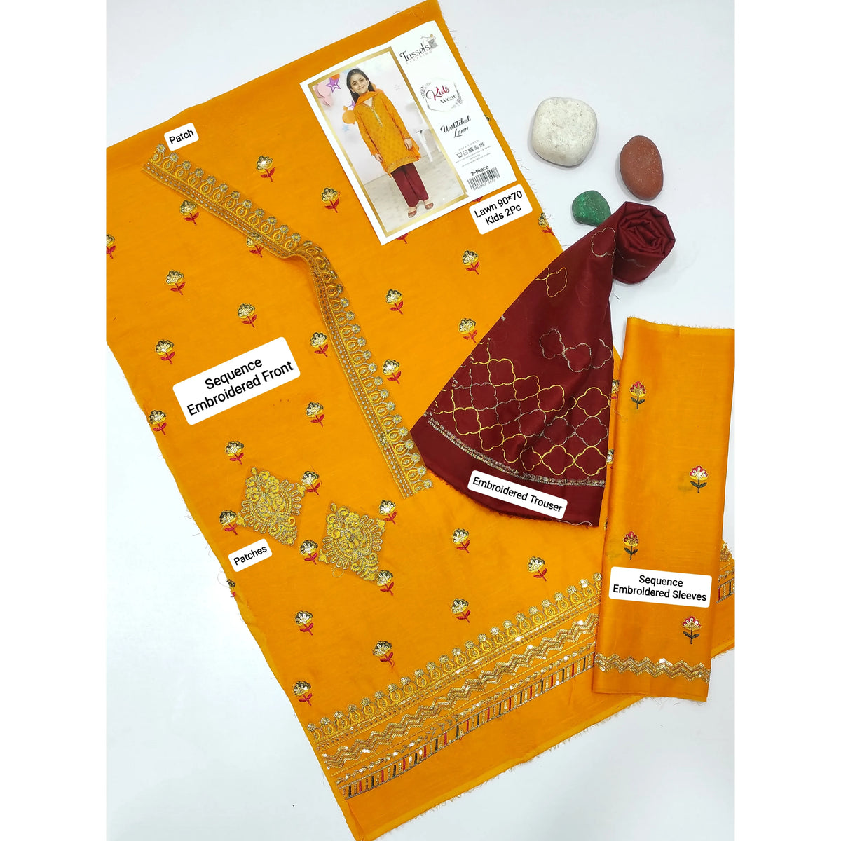 Kids Luxury Lawn 2Pc