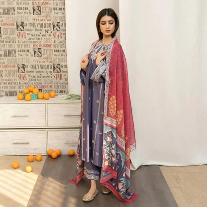 Luxury Dhanak Embroidered 3PC