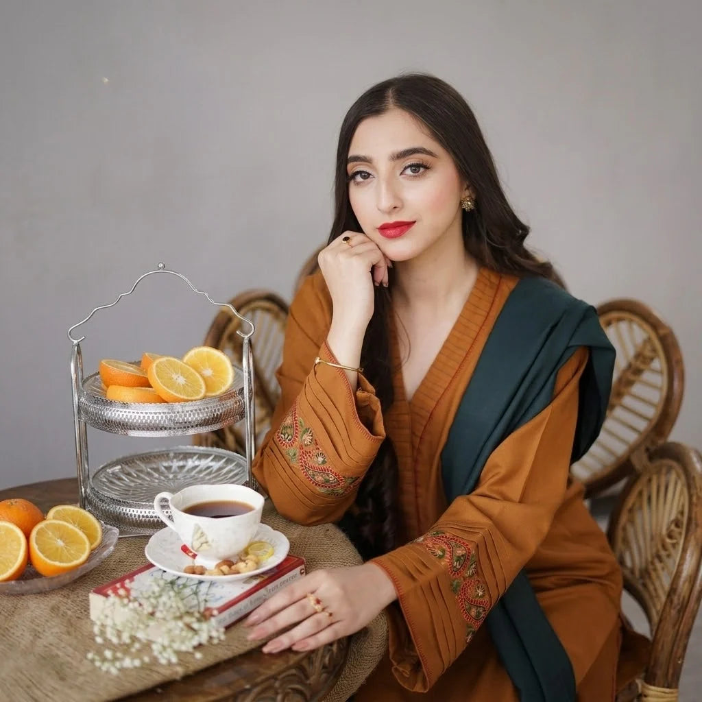 Luxury Dhanak Embroidered 3PC