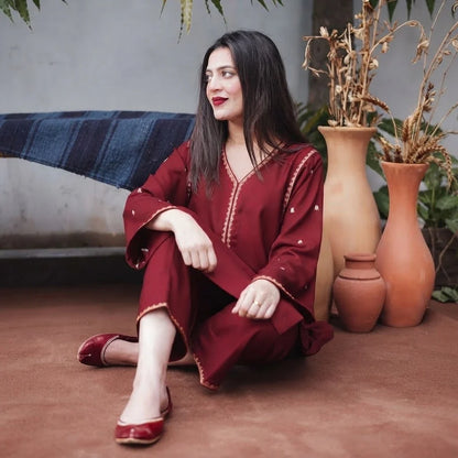 Luxury Dhanak Embroidered 3PC