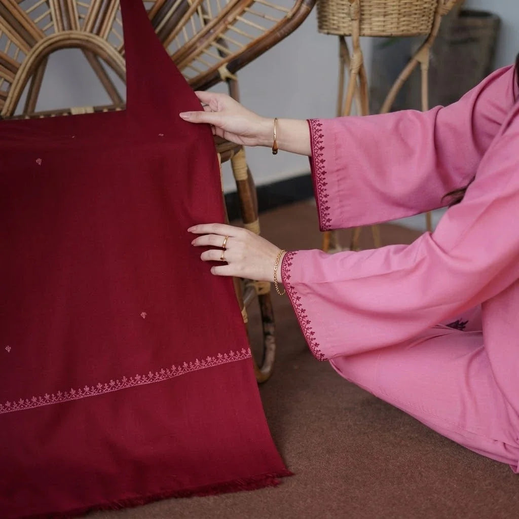 Luxury Dhanak Embroidered 3PC