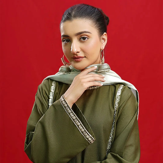 Luxury Dhanak Embroidered 3PC