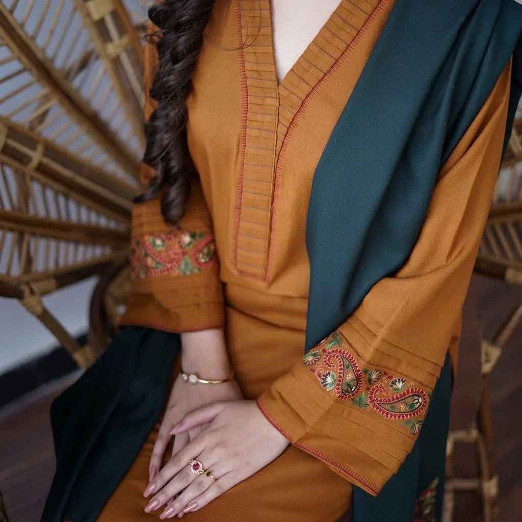 Luxury Dhanak Embroidered 3PC